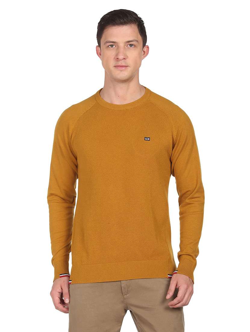yellow cotton pullover