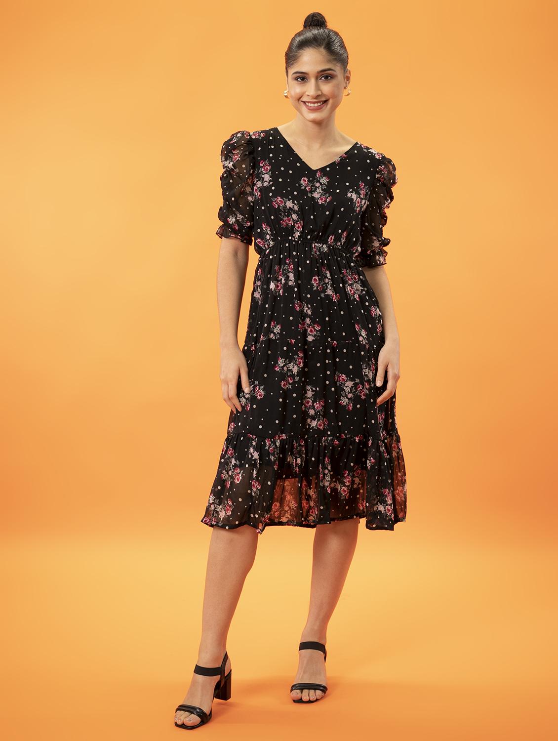 women's tiered dress floral dress - 19082421 - Zoom Image - 0