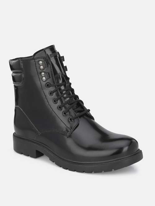 men black lace up boots - 19082601 - Standard Image - 0