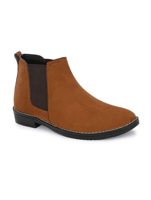 men brown slip on boots - 19082608 - Standard Image - 0