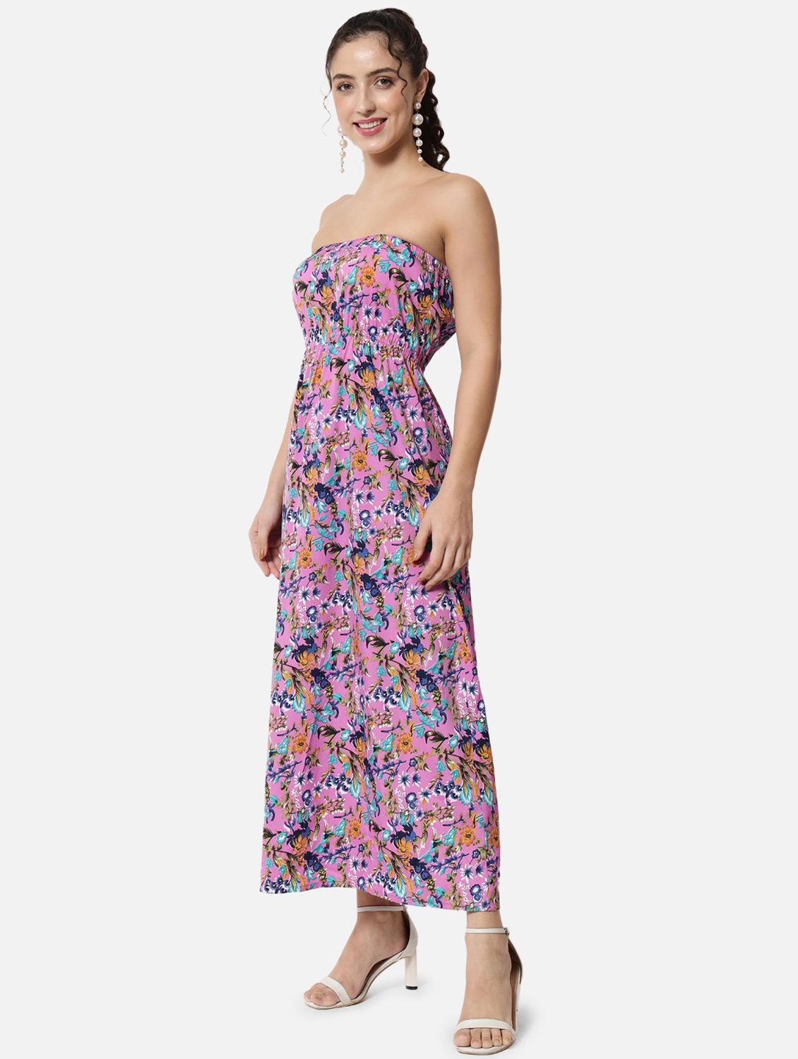 women's tube floral dress - 19082715 - Standard Image - 2