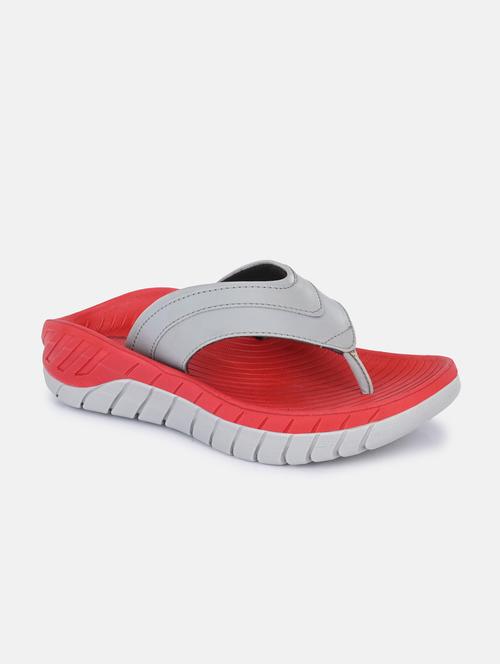 red pu toe separator slippers - 19082725 - Standard Image - 0