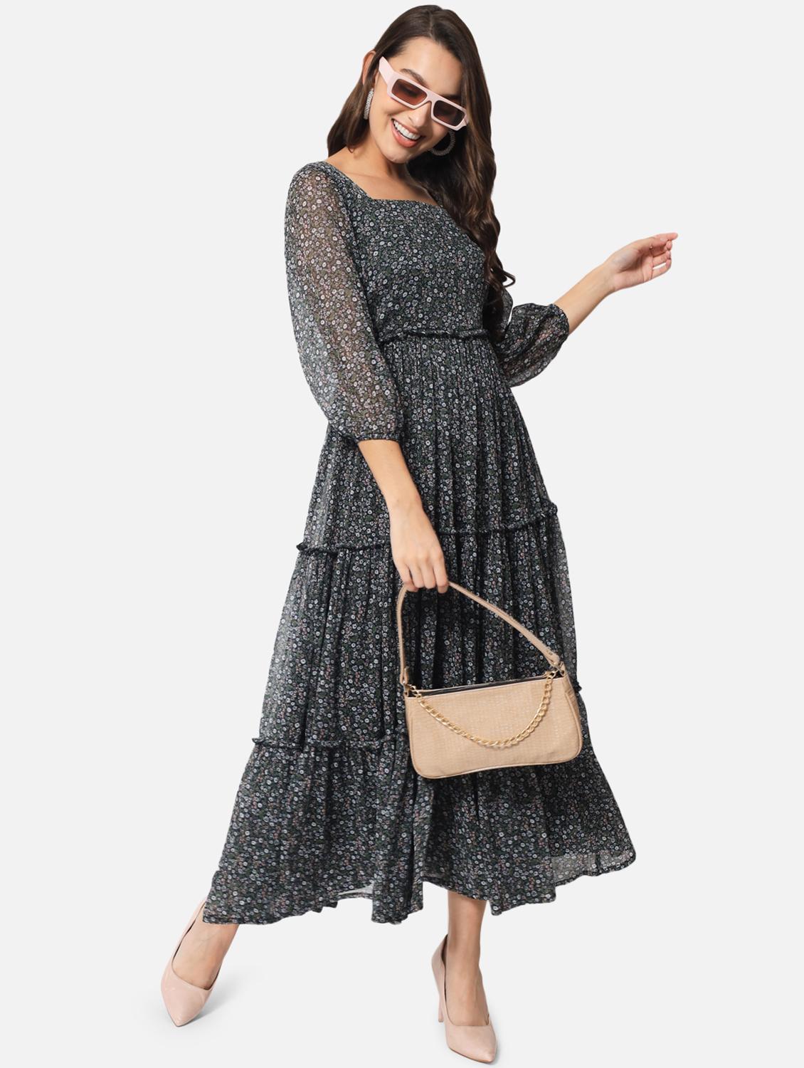 women's floral print tiered dress - 19082728 - Zoom Image - 0