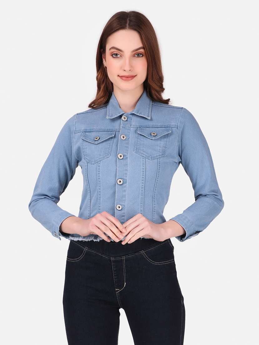 blue denim summer jacket