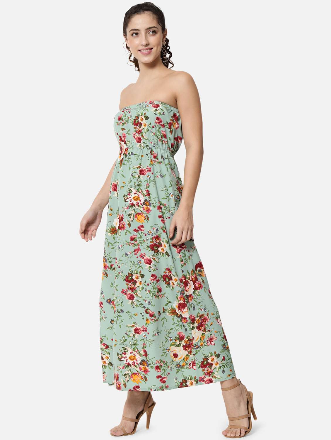 women's tube floral dress - 19082819 - Standard Image - 2