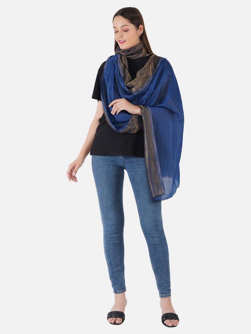 women's solid print stole - 19082847 - Standard Image - 2