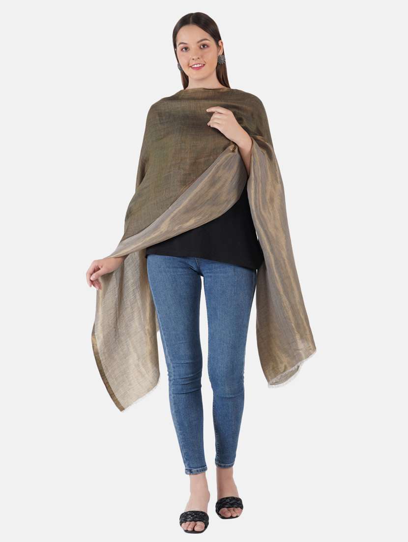 women's solid print stole