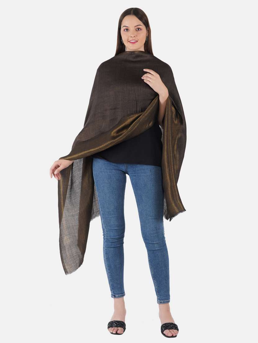 women's solid print stole