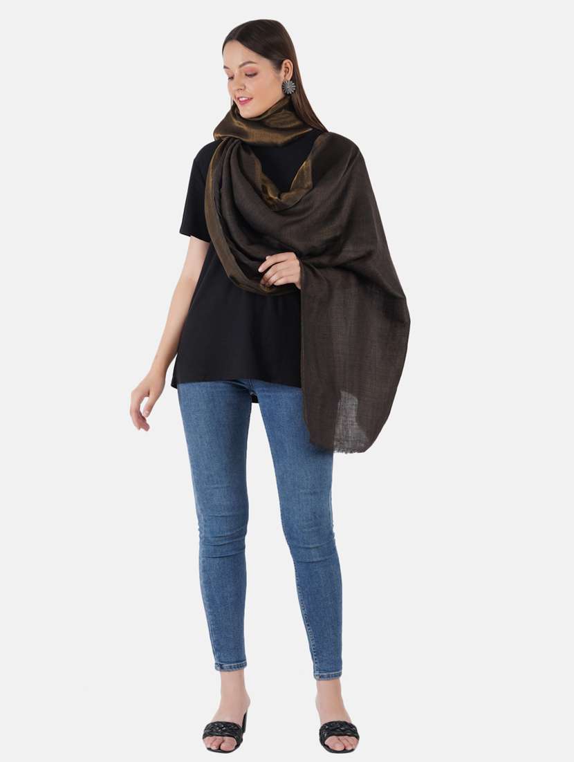 women's solid print stole - 19082851 - Standard Image - 2