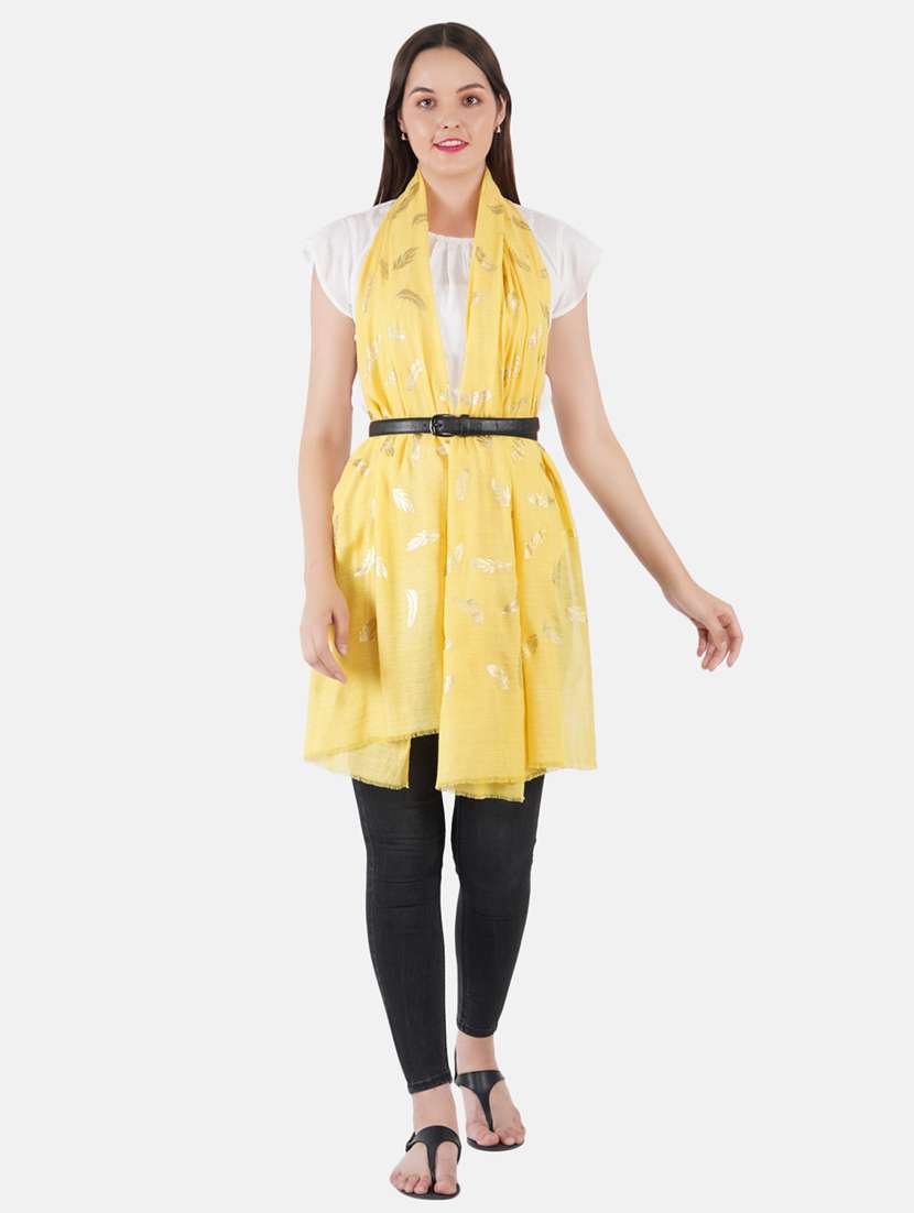 women's foil print print stole