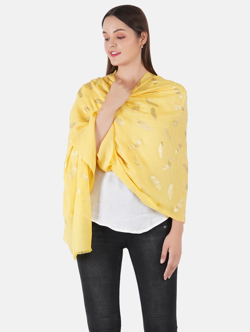 women's foil print print stole - 19082855 - Standard Image - 2