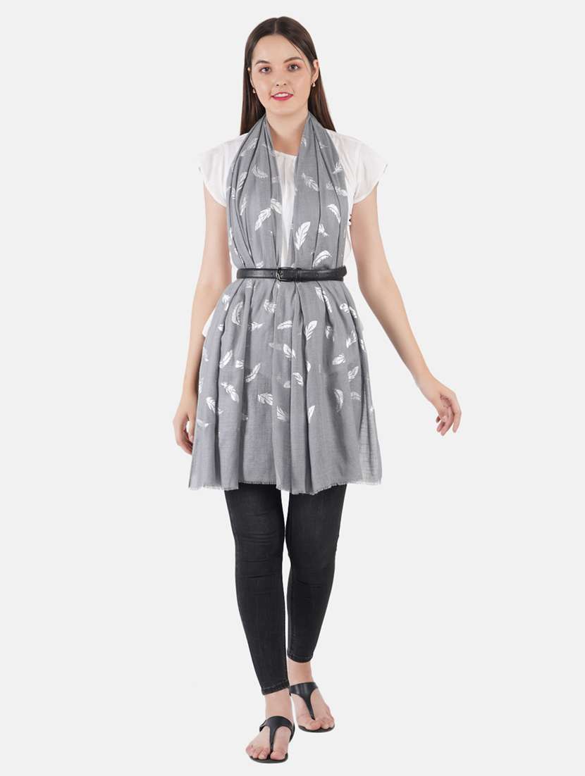 women's foil print print stole