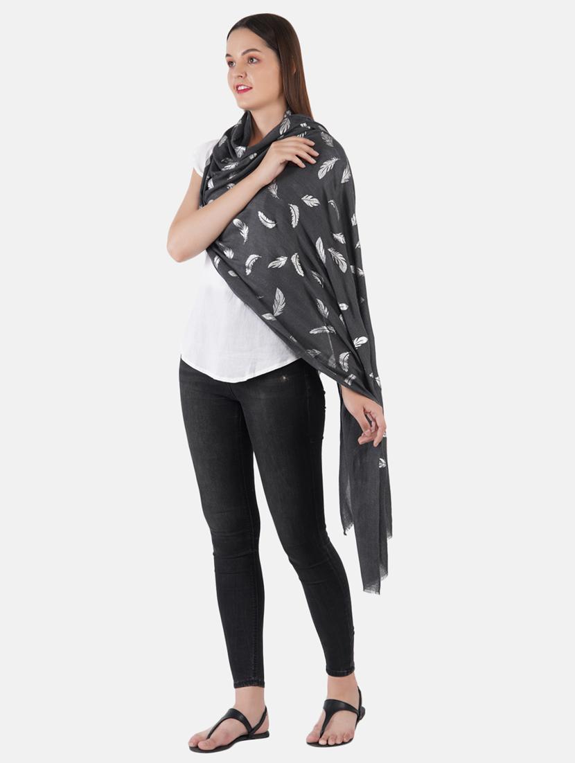 women's foil print print stole - 19082862 - Standard Image - 2