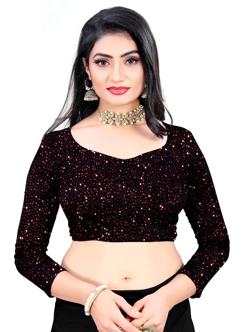 red lycra set saree - 19082946 - Standard Image - 2