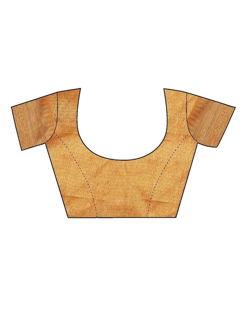 orange cotton silk set saree - 19083022 - Standard Image - 2