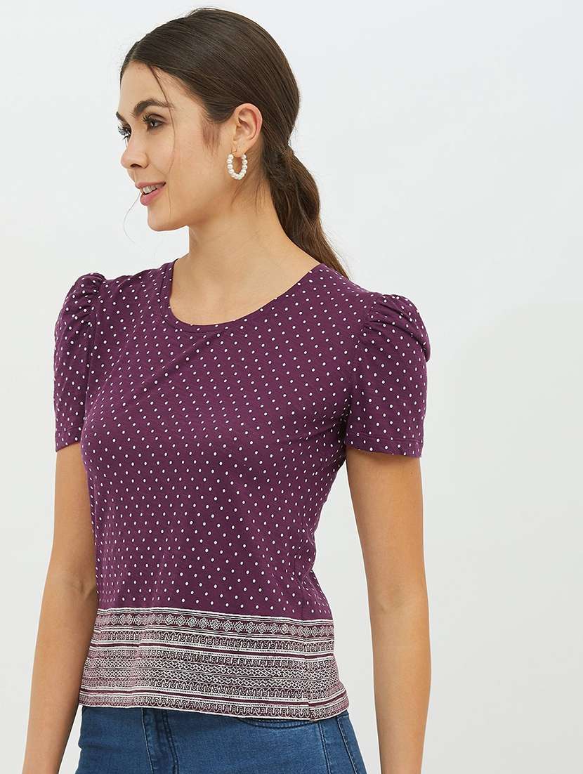 purple cotton regular tee - 19083717 -  Standard Image - 2