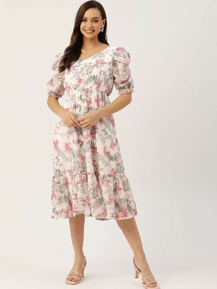 Women's Tiered Floral Dress