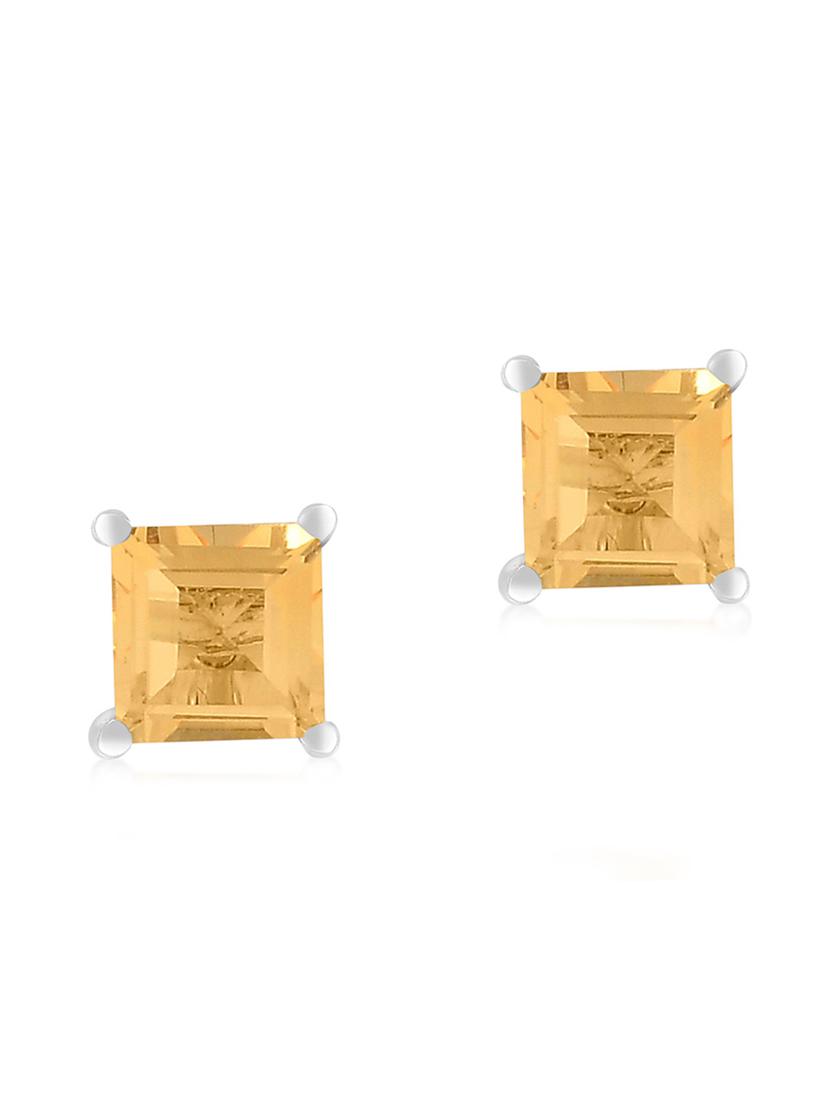 yellow stoned stud earring - 19085229 - Zoom Image - 0