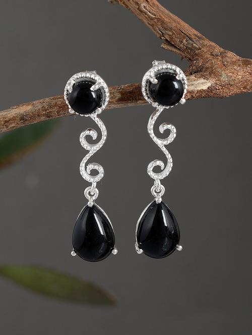 black stoned drop earring  - 19085230 -  Standard Image - 0