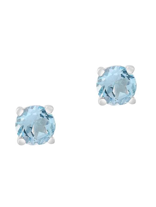 blue silver plated drop earring - 19085246 - Standard Image - 0