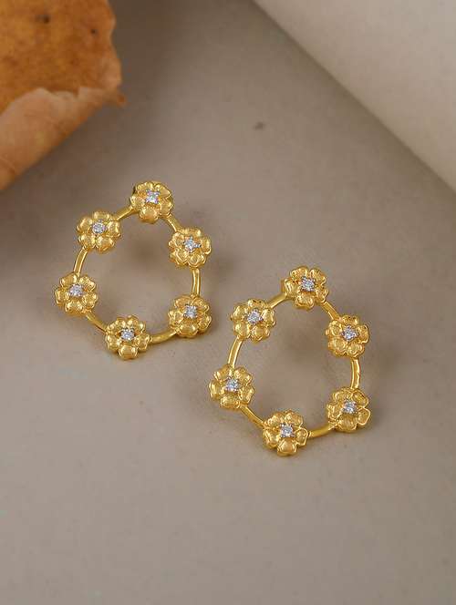gold plated drop earring - 19085250 -  Standard Image - 0