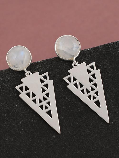  silver plated drop earring - 19085252 -  Standard Image - 0