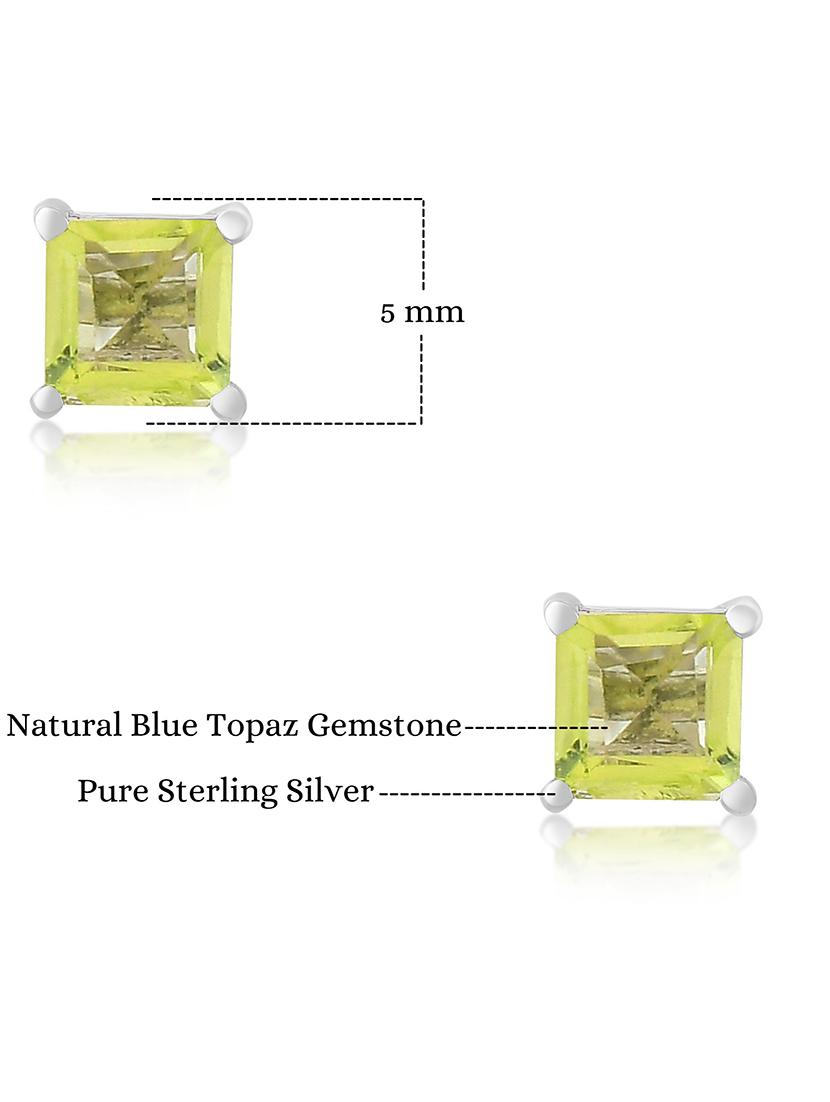 yellow silver plated drop earring - 19085254 - Standard Image - 2