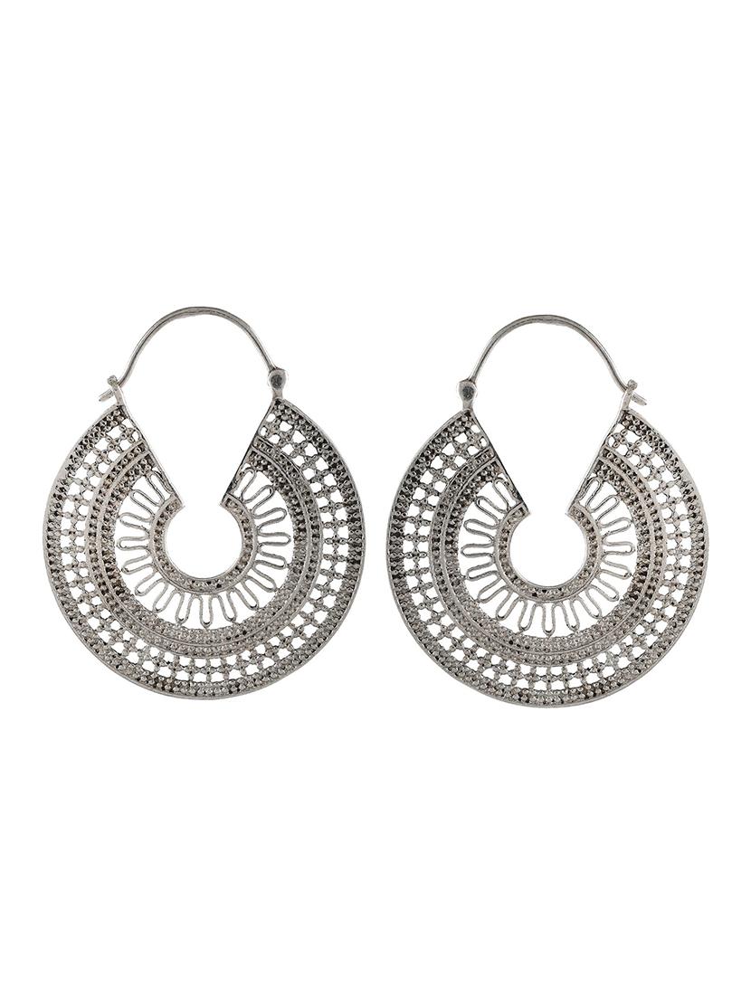 silver plated earring - 19085256 - Standard Image - 2