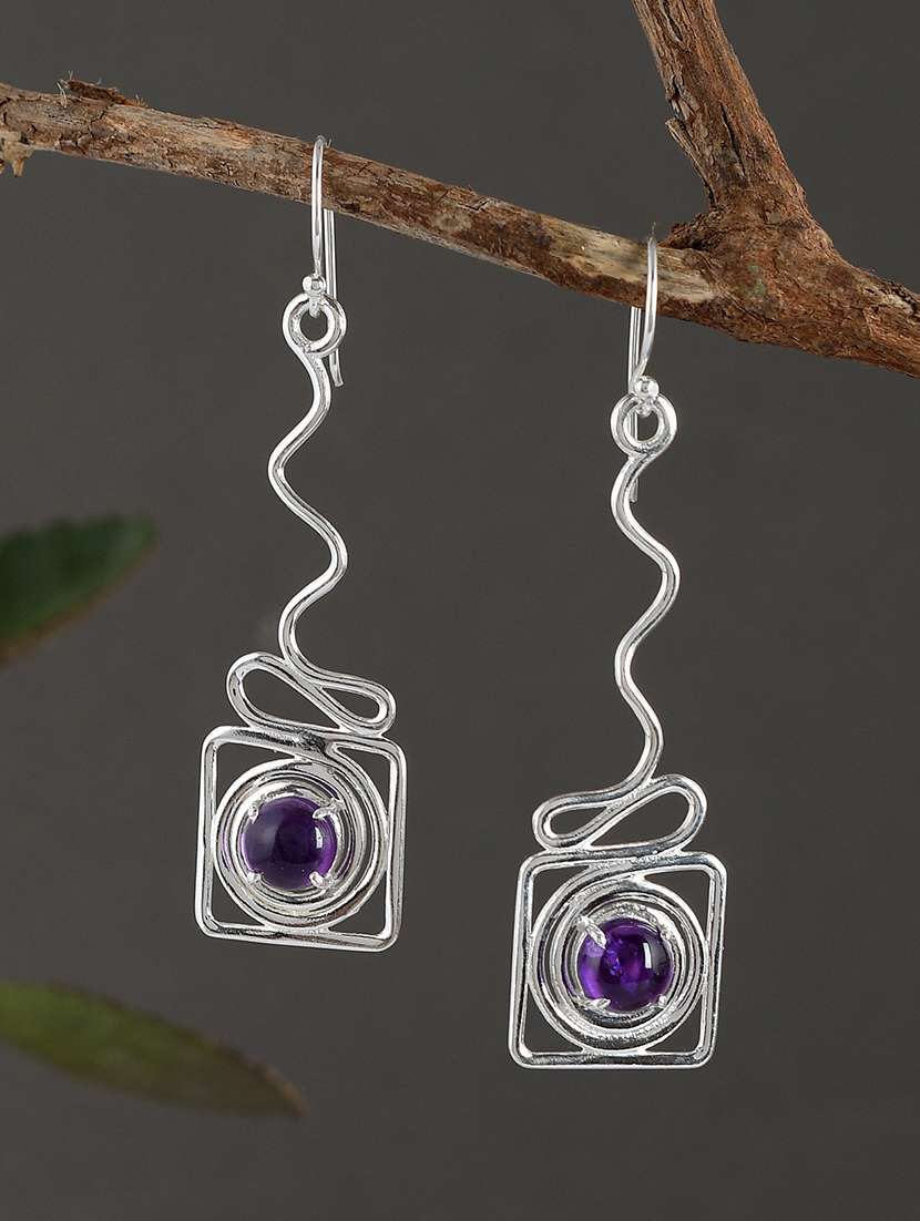 silver plated drop earring