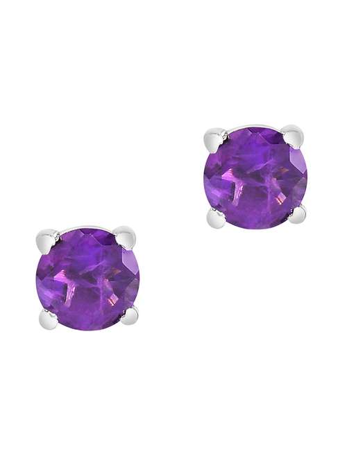 purple silver plated drop earring - 19085268 -  Standard Image - 0
