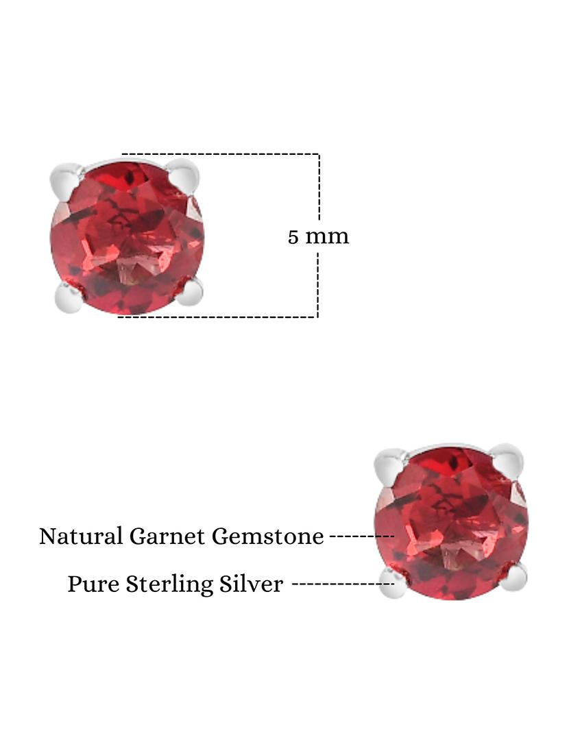 silver plated studs earring - 19085273 - Standard Image - 2
