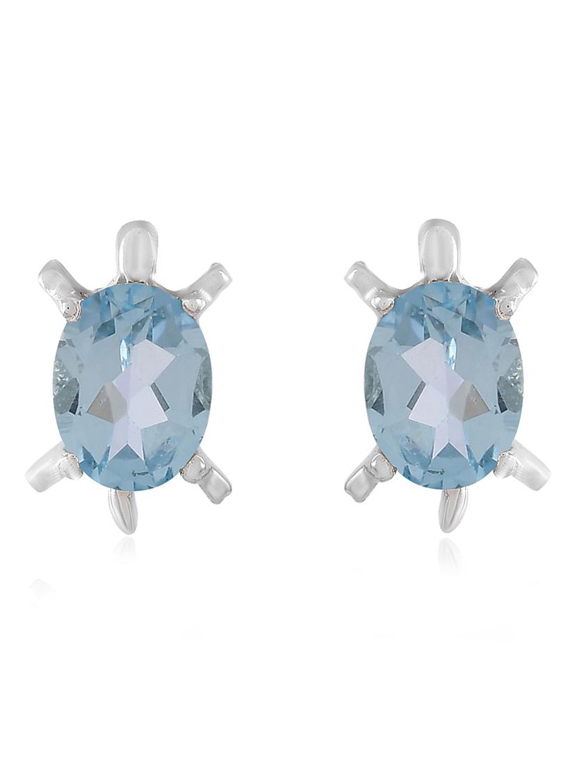 silver plated stud earring - 19085276 - Standard Image - 2