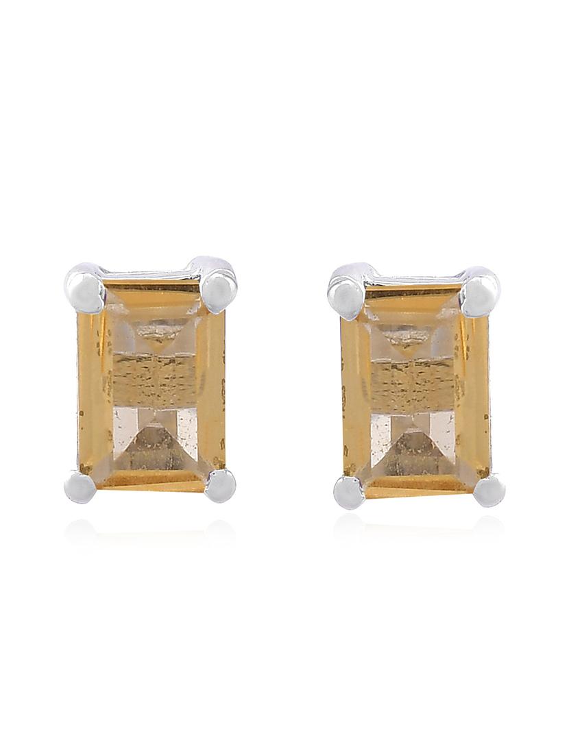 silver plated stud earring - 19085277 - Standard Image - 2