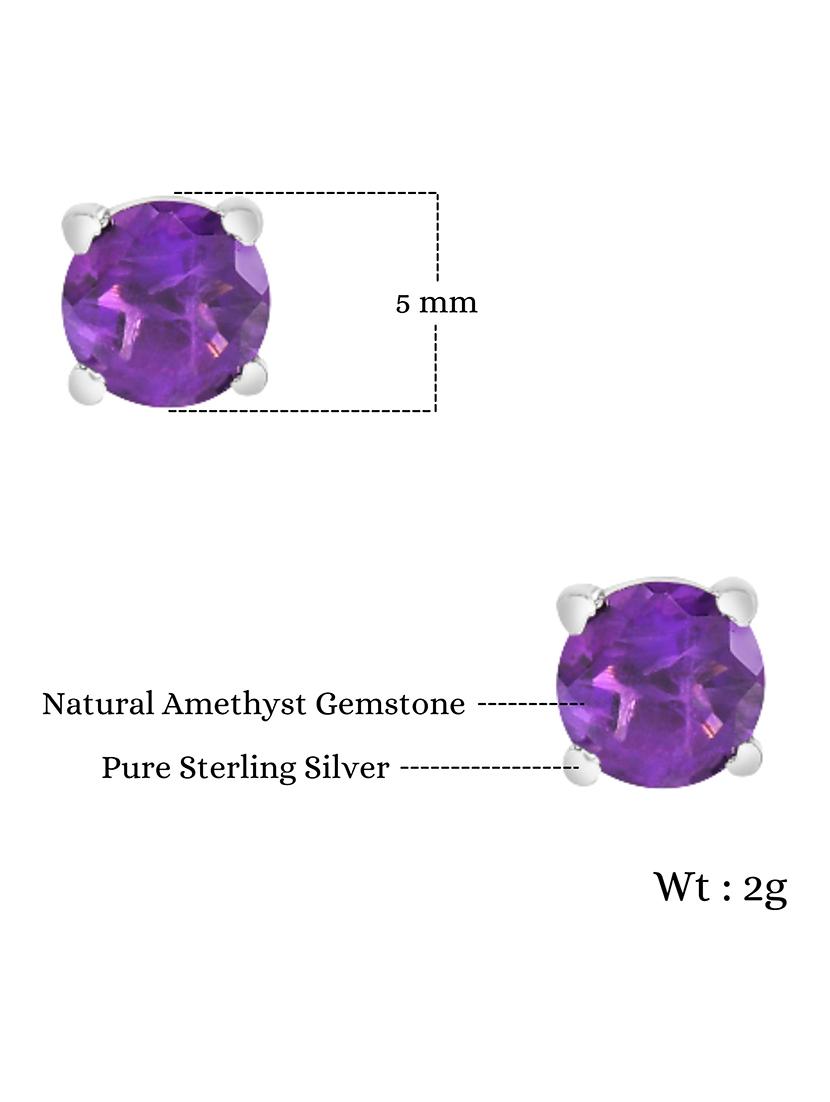 silver plated stud earring - 19085278 - Standard Image - 2