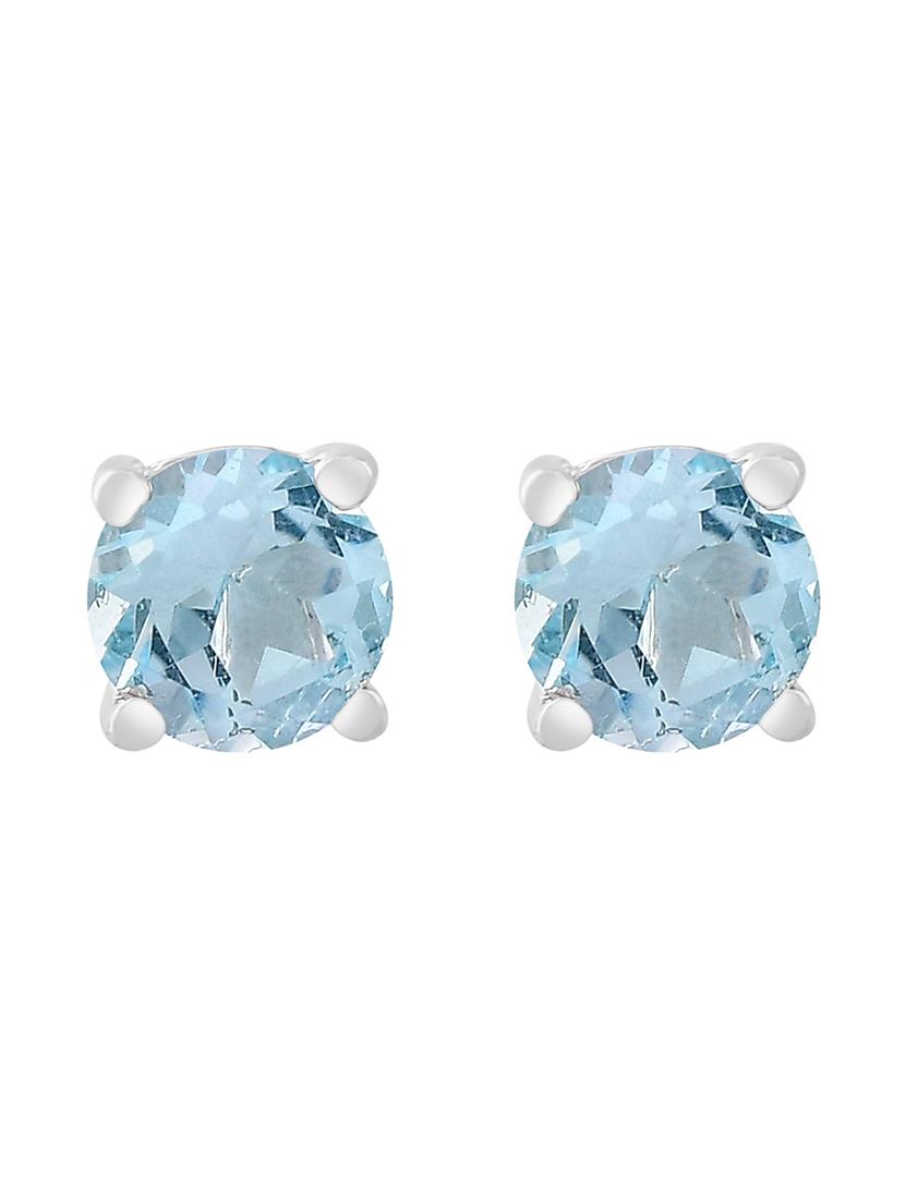silver plated stud earring - 19085284 - Standard Image - 2