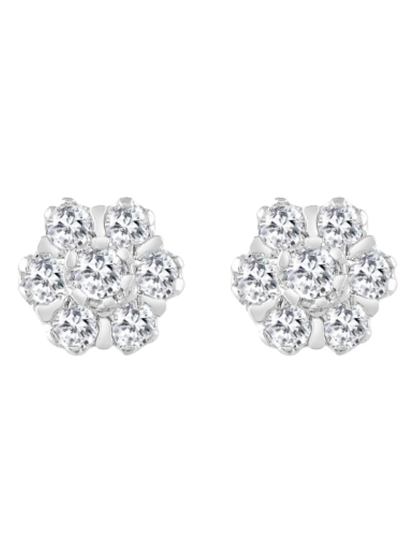silver plated stud earring - 19085291 - Standard Image - 2