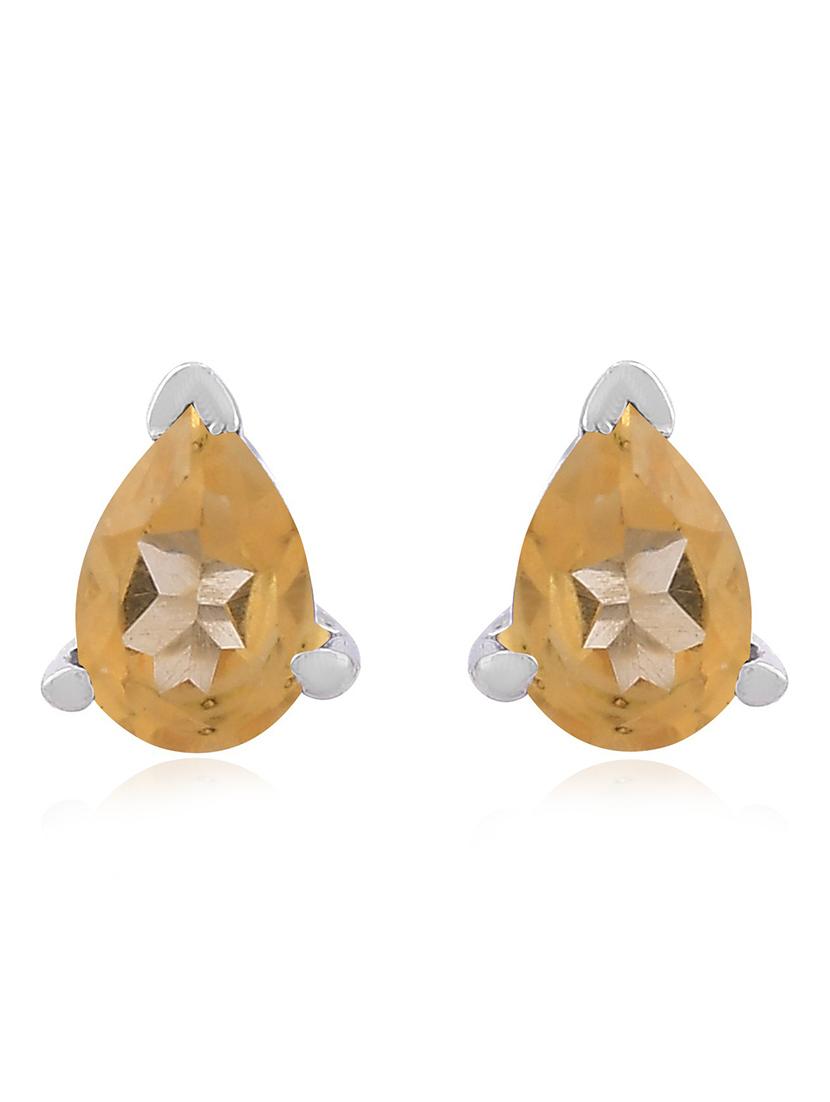 silver plated stud earring - 19085294 - Standard Image - 2