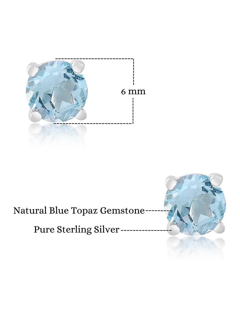 silver plated stud earring - 19085295 - Standard Image - 2