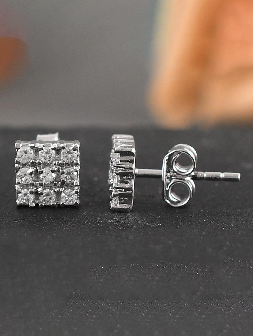 silver plated stud earring - 19085301 -  Zoom Image - 0