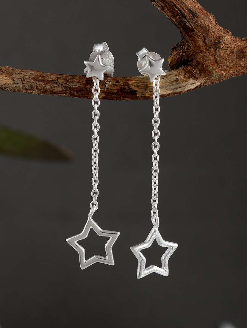silver plated dangler earring