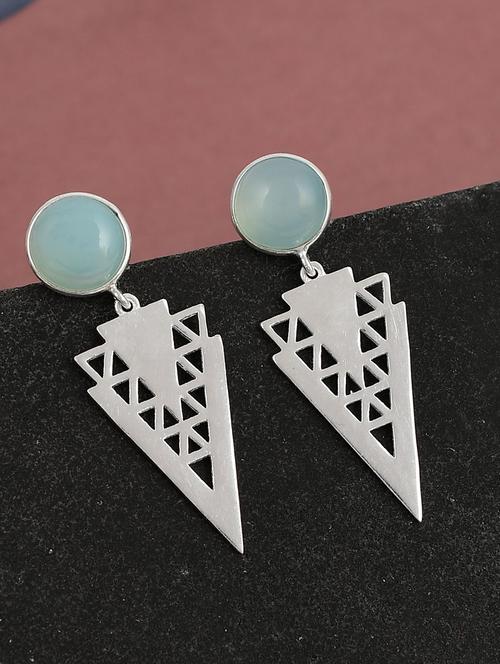 silver plated dangler earring - 19085306 - Standard Image - 0