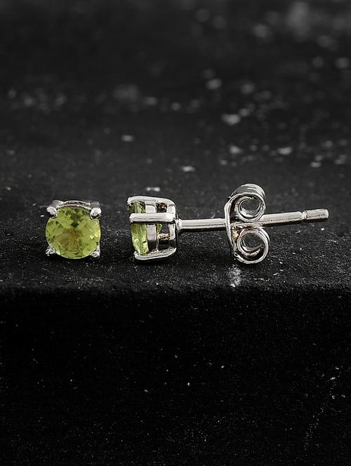 silver plated stud earring - 19085307 - Standard Image - 0