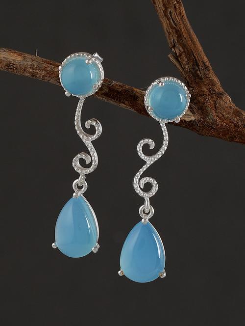 silver plated dangler earring - 19085312 - Standard Image - 0