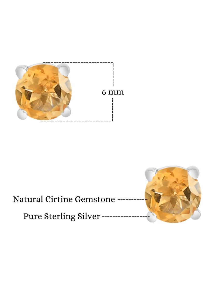 silver plated stud earring - 19085315 - Standard Image - 2