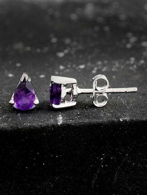 silver plated stud earring - 19085316 -  Standard Image - 0