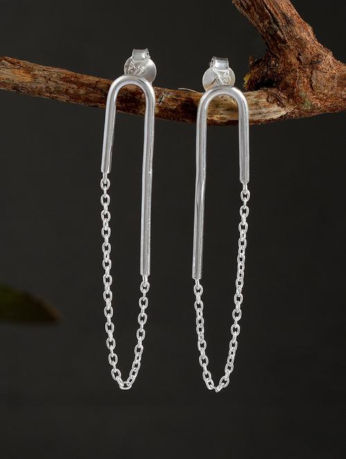 silver plated dangler earring - 19085322 -  Standard Image - 0