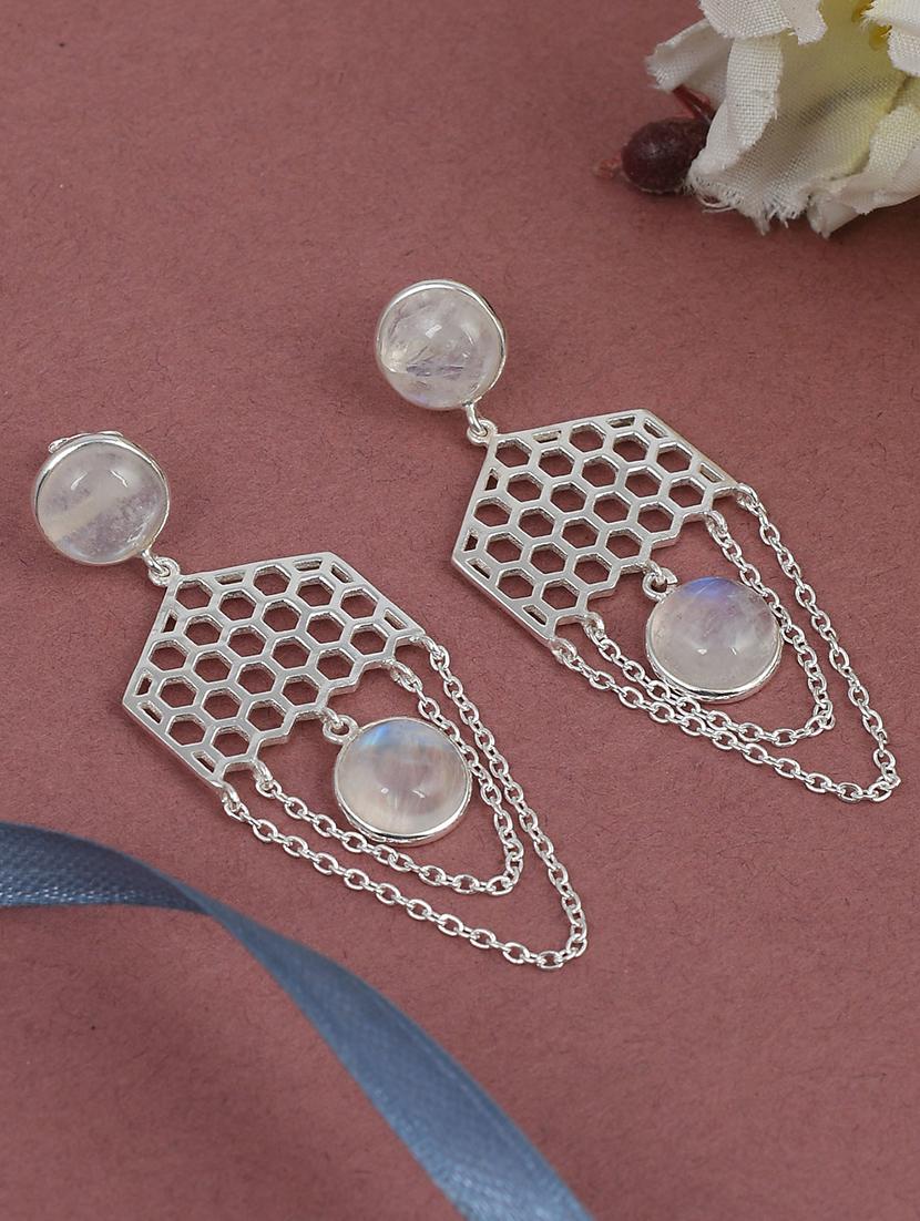 silver plated dangler earring - 19085325 - Zoom Image - 0