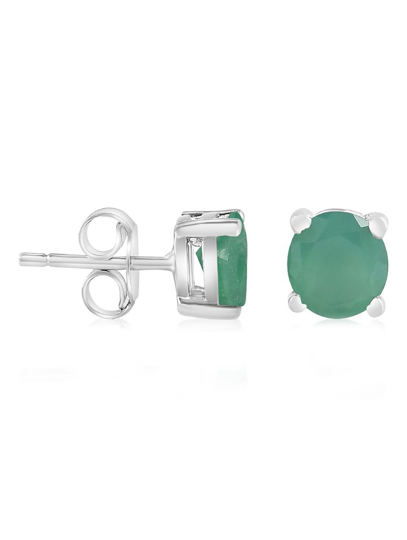 silver plated stud earring - 19085357 - Standard Image - 2