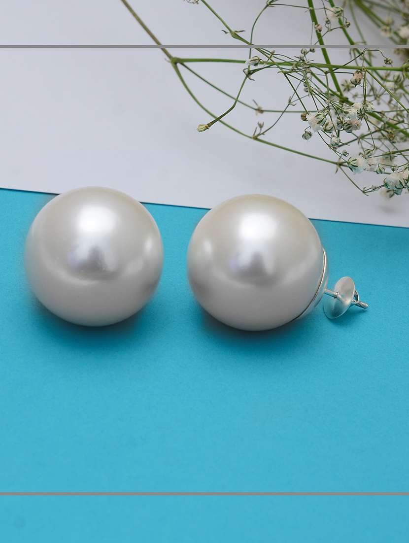 silver plated stud earring