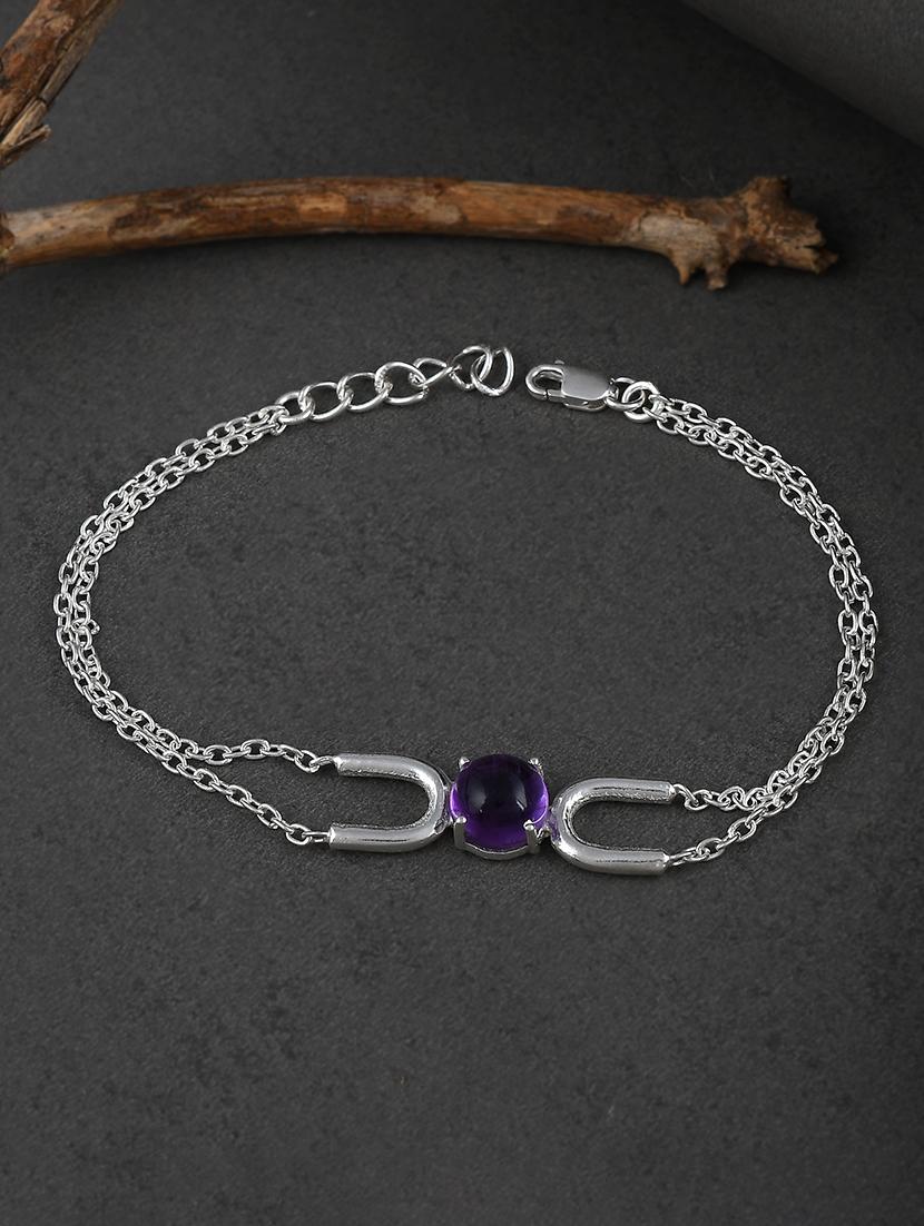 silver colored metal bangle - 19085364 -  Zoom Image - 0